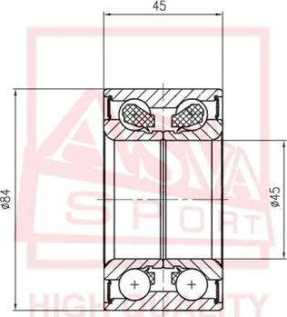 ASVA DAC45840045 - Колесен лагер vvparts.bg