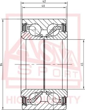 ASVA DAC45840042-40 - Колесен лагер vvparts.bg