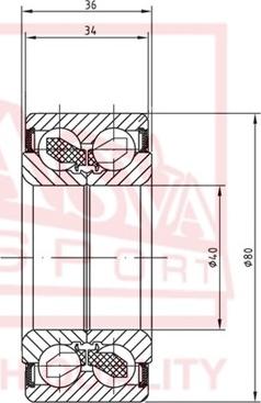 ASVA DAC40800036-34 - Колесен лагер vvparts.bg