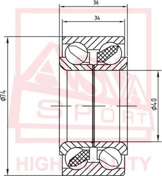 ASVA DAC40740036-34 - Колесен лагер vvparts.bg