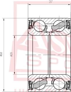 ASVA DAC39680037 - Колесен лагер vvparts.bg