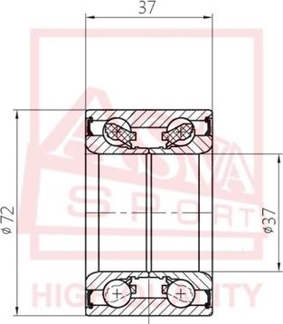 ASVA DAC37720037 - Колесен лагер vvparts.bg