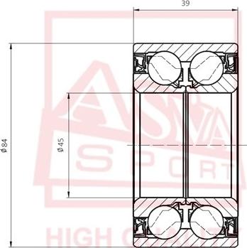 ASVA DACM45840039 - Колесен лагер vvparts.bg