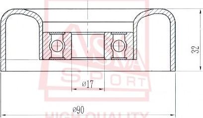 ASVA FDBP-004 - Обтящна ролка, клинов ремък vvparts.bg