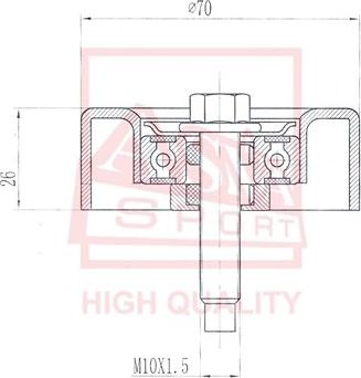 ASVA FDBP-008 - Обтящна ролка, клинов ремък vvparts.bg