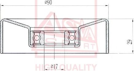 ASVA FDBP-002 - Обтящна ролка, клинов ремък vvparts.bg