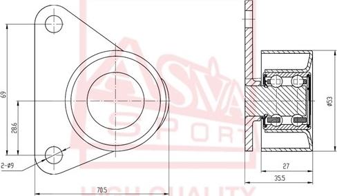 ASVA FDBP-016 - Обтящна ролка, клинов ремък vvparts.bg