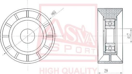 ASVA FDBP-020 - Обтящна ролка, клинов ремък vvparts.bg