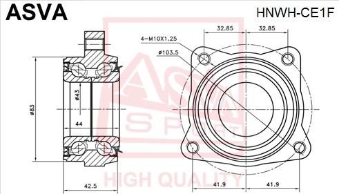 ASVA HNWH-CE1F - Главина на колелото vvparts.bg