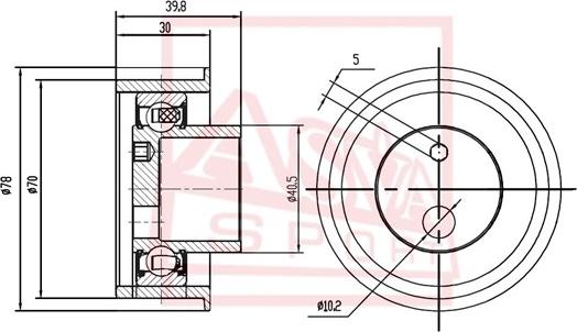 ASVA HYBP-023 - Обтящна ролка, клинов ремък vvparts.bg