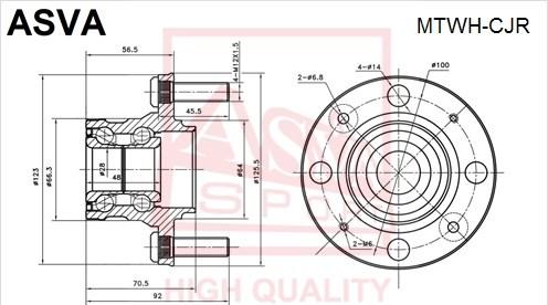 ASVA MTWH-CJR - Главина на колелото vvparts.bg