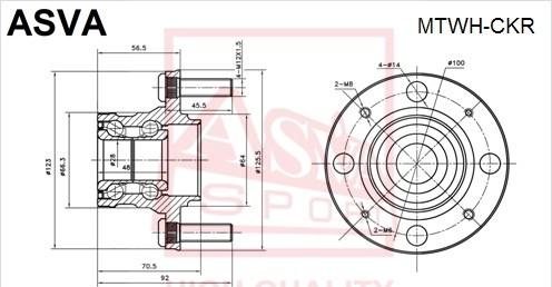 ASVA MTWH-CKR - Главина на колелото vvparts.bg