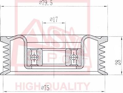 ASVA MZBP-006 - Обтящна ролка, клинов ремък vvparts.bg