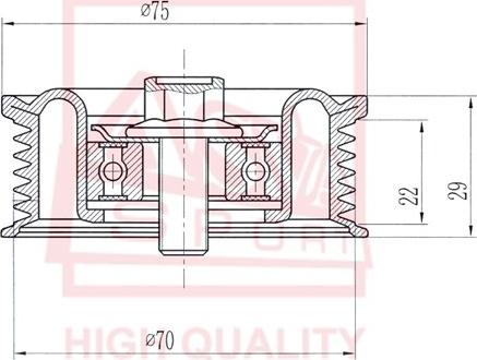 ASVA MZBP-002 - Обтящна ролка, клинов ремък vvparts.bg