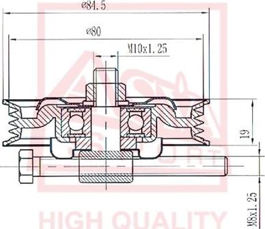 ASVA NSBP-019 - Обтящна ролка, клинов ремък vvparts.bg