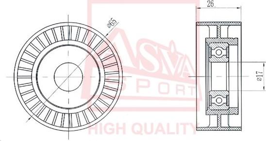 ASVA NSBP-010 - Обтящна ролка, клинов ремък vvparts.bg