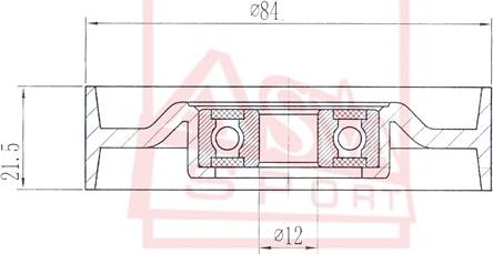 ASVA NSBP-011 - Обтящна ролка, клинов ремък vvparts.bg