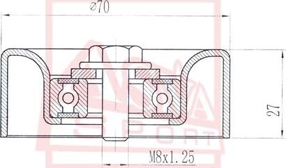 ASVA NSBP-036 - Обтящна ролка, клинов ремък vvparts.bg