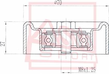 ASVA NSBP-031 - Обтящна ролка, клинов ремък vvparts.bg