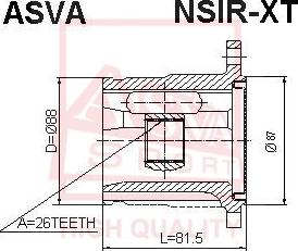 ASVA NSIR-XT - Каре комплект, полуоска vvparts.bg