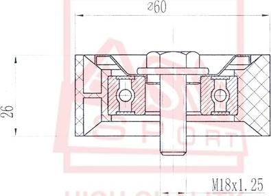 ASVA RNBP-003 - Обтящна ролка, клинов ремък vvparts.bg