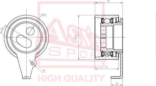 ASVA SZBP-007 - Обтящна ролка, клинов ремък vvparts.bg