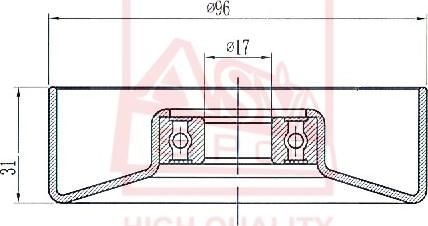 ASVA TYBP-052 - Обтящна ролка, клинов ремък vvparts.bg