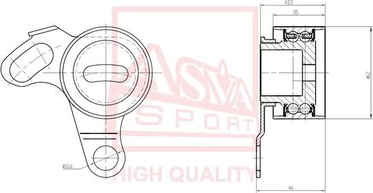 ASVA TYBP-001 - Обтящна ролка, клинов ремък vvparts.bg