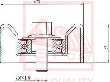 ASVA TYBP-010 - Обтящна ролка, клинов ремък vvparts.bg