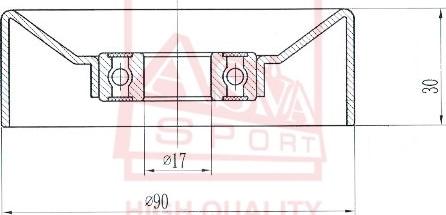 ASVA TYBP-031 - Обтящна ролка, клинов ремък vvparts.bg