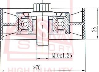 ASVA TYBP-023 - Обтящна ролка, клинов ремък vvparts.bg