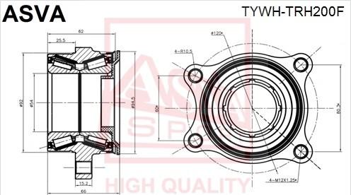 ASVA TYWH-TRH200F - Главина на колелото vvparts.bg