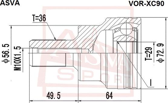 ASVA VOR-XC90 - Каре комплект, полуоска vvparts.bg