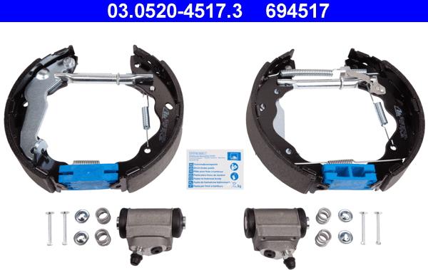ATE 03.0520-4517.3 - Комплект спирачна челюст vvparts.bg