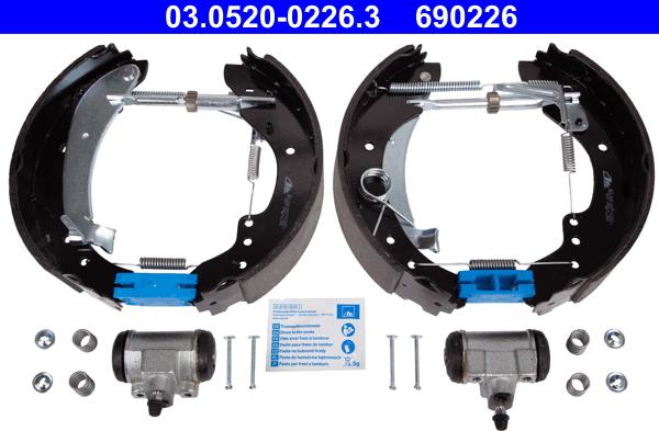 ATE 03.0520-0226.3 - Комплект спирачна челюст vvparts.bg