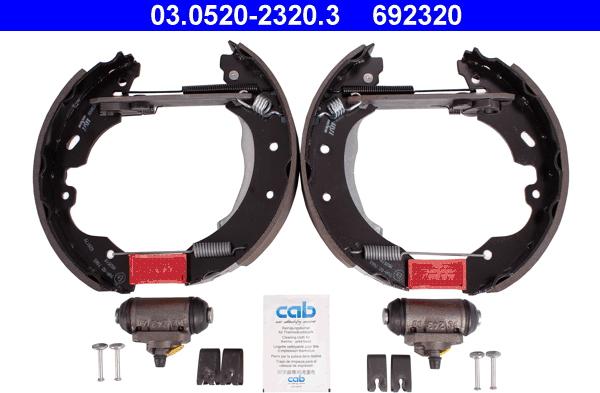 ATE 03.0520-2320.3 - Комплект спирачна челюст vvparts.bg