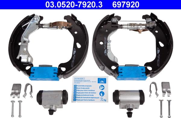 ATE 03.0520-7920.3 - Комплект спирачна челюст vvparts.bg