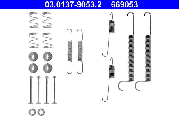 ATE 03.0137-9053.2 - Комплект принадлежности, спирани челюсти vvparts.bg