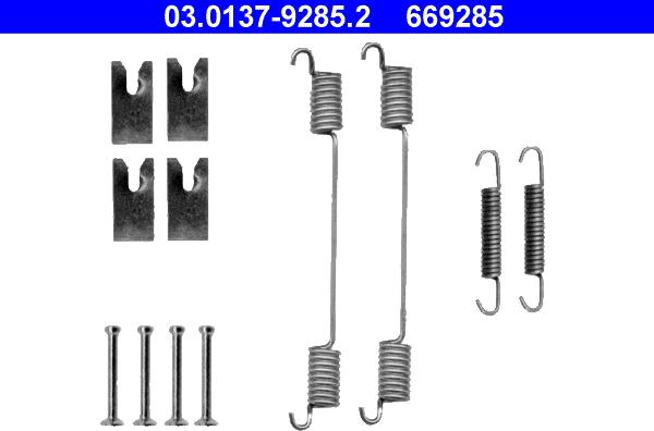 ATE 03.0137-9285.2 - Комплект принадлежности, спирани челюсти vvparts.bg