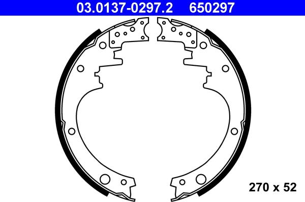 ATE 03.0137-0297.2 - Комплект спирачна челюст vvparts.bg