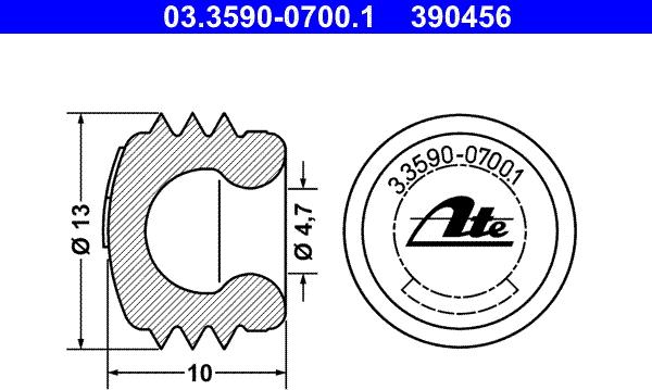 ATE 03.3590-0700.1 - Затваряща / защитна капачка vvparts.bg