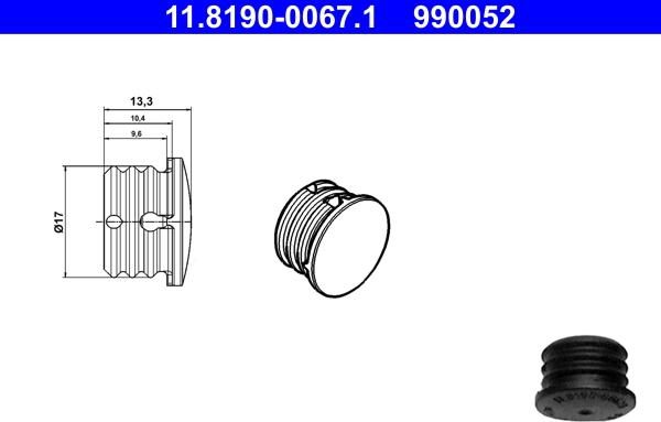 ATE 11.8190-0067.1 - Уплътнителна / защитна тапа vvparts.bg