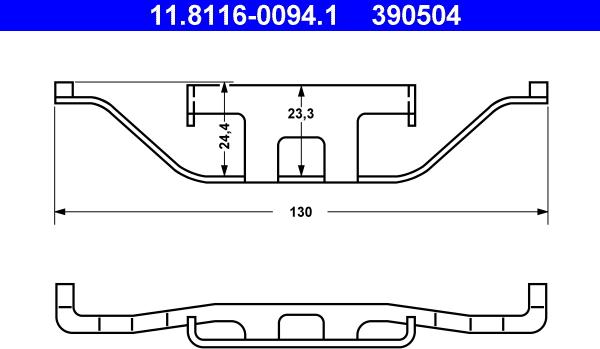 ATE 11.8116-0094.1 - Пружина, спирачен апарат vvparts.bg