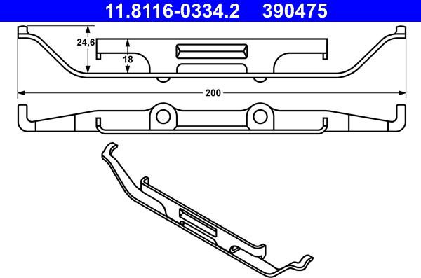 ATE 11.8116-0334.2 - Пружина, спирачен апарат vvparts.bg