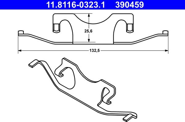 ATE 11.8116-0323.1 - Пружина, спирачен апарат vvparts.bg