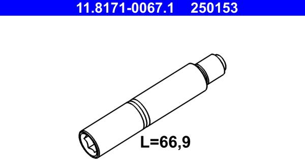 ATE 11.8171-0067.1 - Бодещ болт (щифт), спирачен апарат vvparts.bg