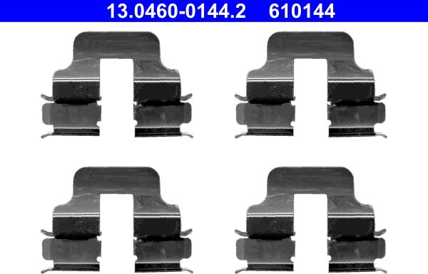 ATE 13.0460-0144.2 - Комплект принадлежности, дискови накладки vvparts.bg