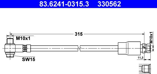 ATE 83.6241-0315.3 - Спирачен маркуч vvparts.bg