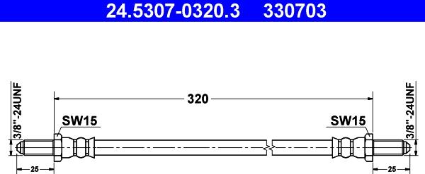 ATE 24.5307-0320.3 - Спирачен маркуч vvparts.bg