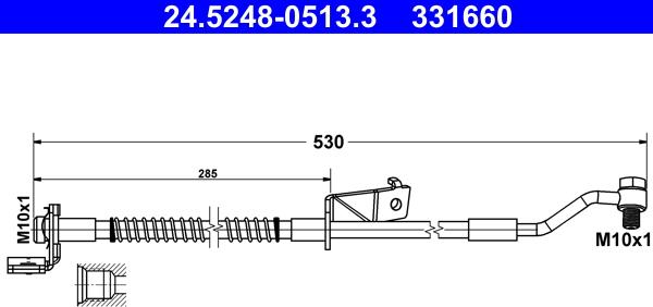 ATE 24.5248-0513.3 - Спирачен маркуч vvparts.bg